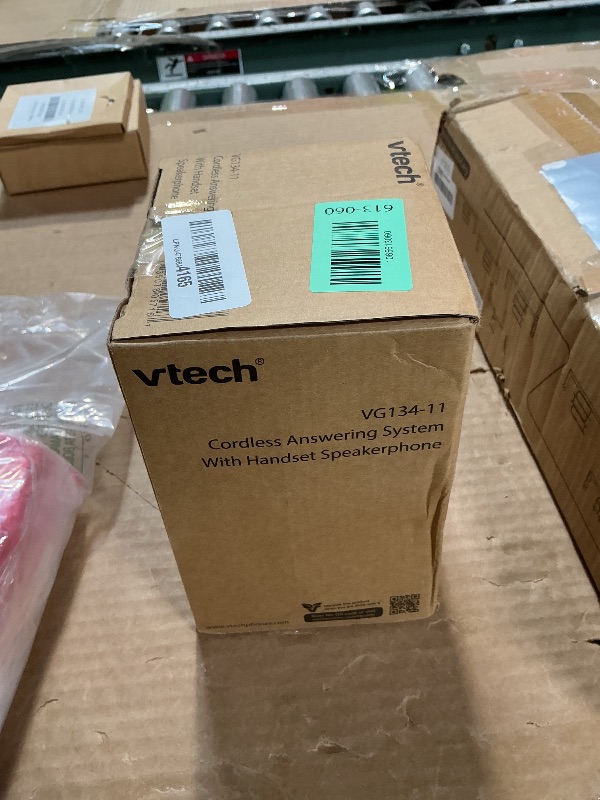Photo 1 of [New] VTech VG134-11 DECT 6.0 Cordless Home Phone with Bluetooth Connection, Digital Answering Machine, Backlit Display,Full Duplex Speakerphone, Caller ID/Call Waiting,1000 ft Range (Black)