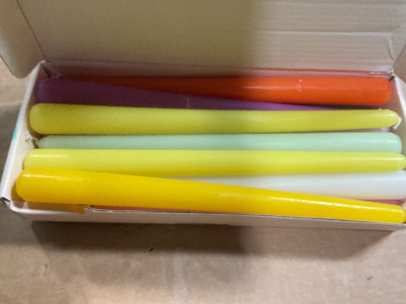 Photo 1 of 10 Inch Colored Taper Candles for Religious and Spiritual Settings, 12 Pack Unscented Candlesticks for Holiday, Seasonal Celebration and Home Decoration