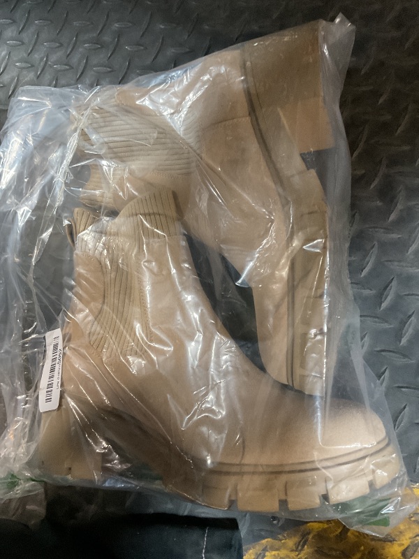 Photo 1 of **SHOWS HEAVY USAGE** Athlefit Women's Chelsea Boots Fall Platform Ankle Boots Slip on Chunky Lug Sole Boots