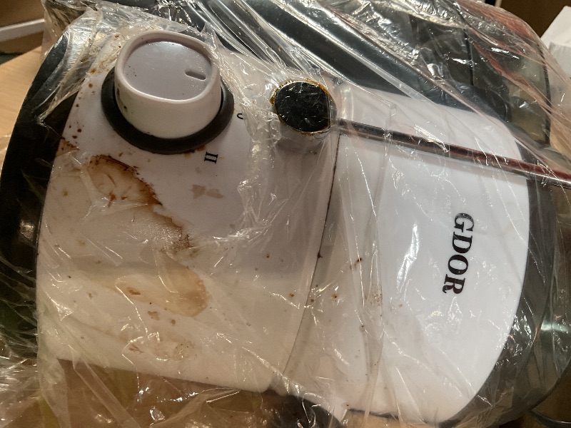 Photo 1 of * UNUSED BUT SOMETHING STICK, UNTESTED, PLEASE SEE PHOTOS FOR REFERENCE * GDOR 800W Juicer Machine, 3” Wide Feed Chute, Dual-Speed Centrifugal Juicer for Fruits & Vegetables, Anti-Drip Function, BPA-Free, Easy to Clean with Brush, White