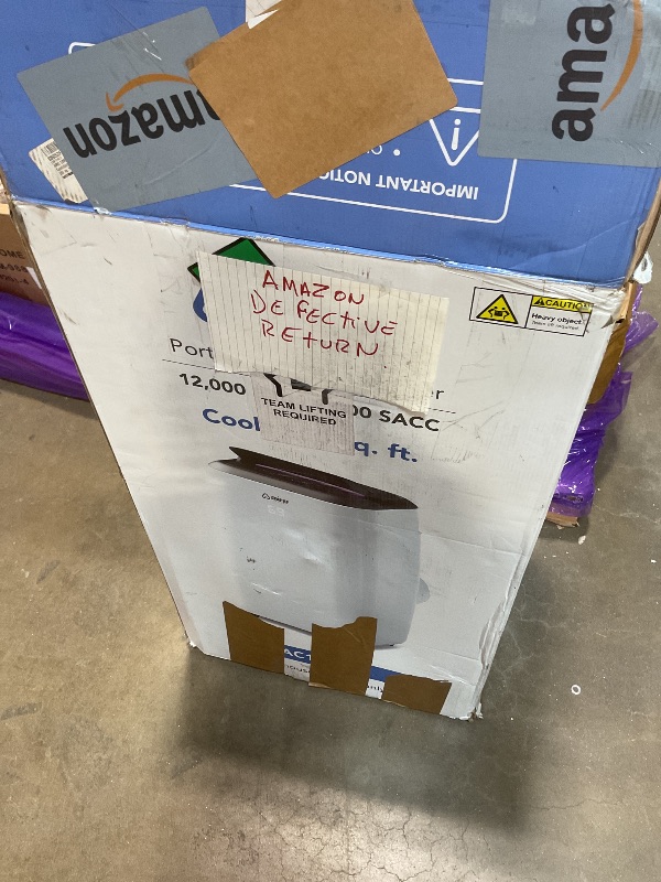 Photo 1 of *** DEFECTIVE CAN BE SOLD FOR PARTS*** AIRO COMFORT Portable Air Conditioner 12000 BTU for Room 550 sq. ft, Floor Standing AC Unit with Remote Control & DYI Installation Kit