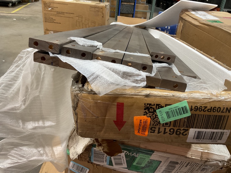 Photo 1 of ** PARTIAL SET/ BOX 1 OF 2** Merax Twin Size Murphy Bed with LED Light, can be Folded into a Cabinet, Hidden Wall Cabinet Murphy Bed for Bedroom Living Room Guest Room, Brown