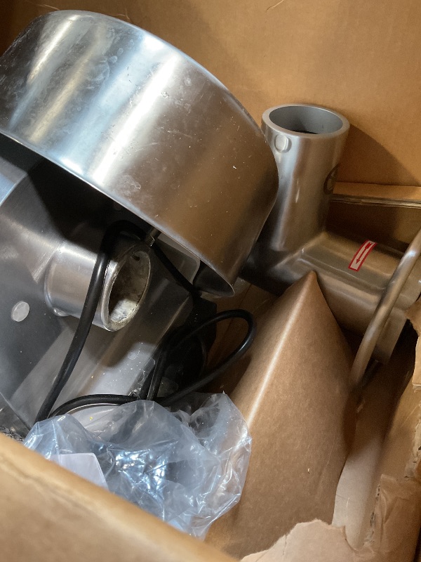 Photo 1 of **DIRT**VEVOR Electric Meat Grinder, 992 Lb/H Capacity, 1100W (4600W MAX) Industrial Meat Mincer w/ 2 Blade, 3 Grinding Plates, Sausage Maker & Kubbe Kit Carbon Steel Commercial Meat Grinder, ETL Listed