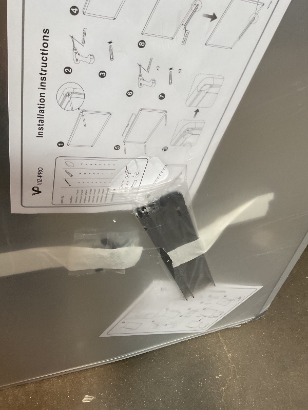 Photo 1 of **BEND DAMAGE**VIZ-PRO Magnetic Whiteboard/Dry Erase Board, 48 X 36 Inches, Silver Aluminium Frame