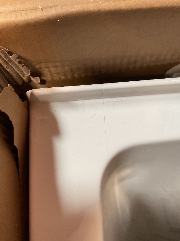 Photo 1 of **CUT DAMAGE**Voltaire 54 x 30 Skirted Right Drain Soaking Alcove Bathtub in Glossy White