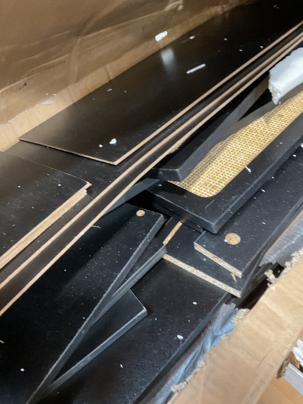 Photo 1 of **MINIR CORNER DAMAGE**GarveeHome Rattan 6 Drawer Dresser for Bedroom, Large Double Dresser with Deep Drawers, Long Wooden Chest of Drawers for Closet with Wide Top, for Living Room, Hallway, Kids Room, Black