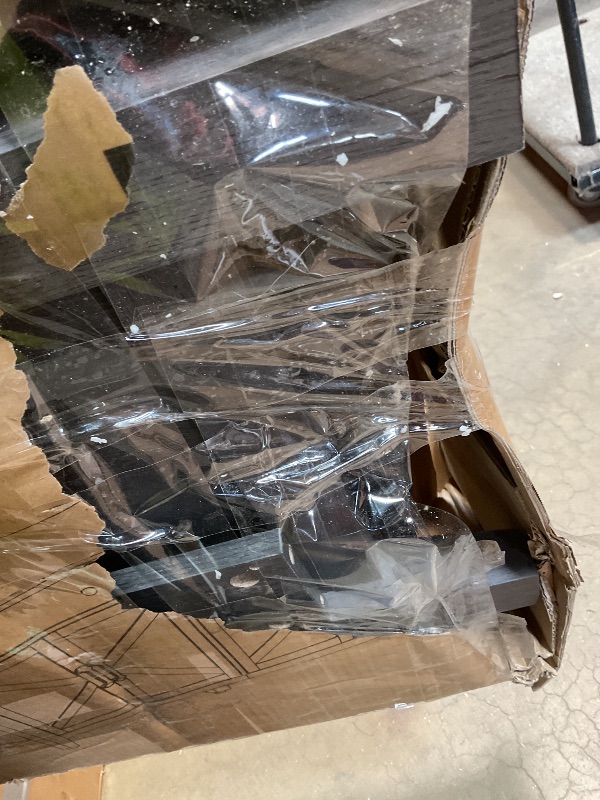 Photo 1 of **SELLING FOR PARTS. MAJOR DAMAGE WHERE IT CINNECTS**VASAGLE LIRY Collection - Buffet Cabinet, Coffee Bar Cabinet with 2 Drawers, Adjustable Shelves, Sideboard Storage with Cable Holes, Drawer Dividers, Misty Gray UBBK381GW01S