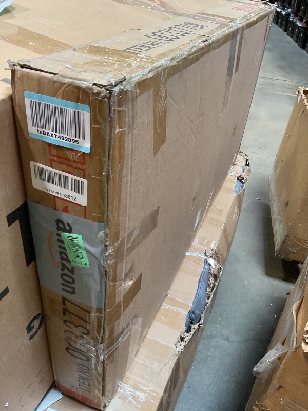 Photo 1 of **SELLING FOR PARTS. MAJOR DAMAGE TO UNDERPIECE**Roundhill Furniture Athens Contemporary 3-Piece Wood Shelf Coffee Table Set, Weathered Charcoal and Beige