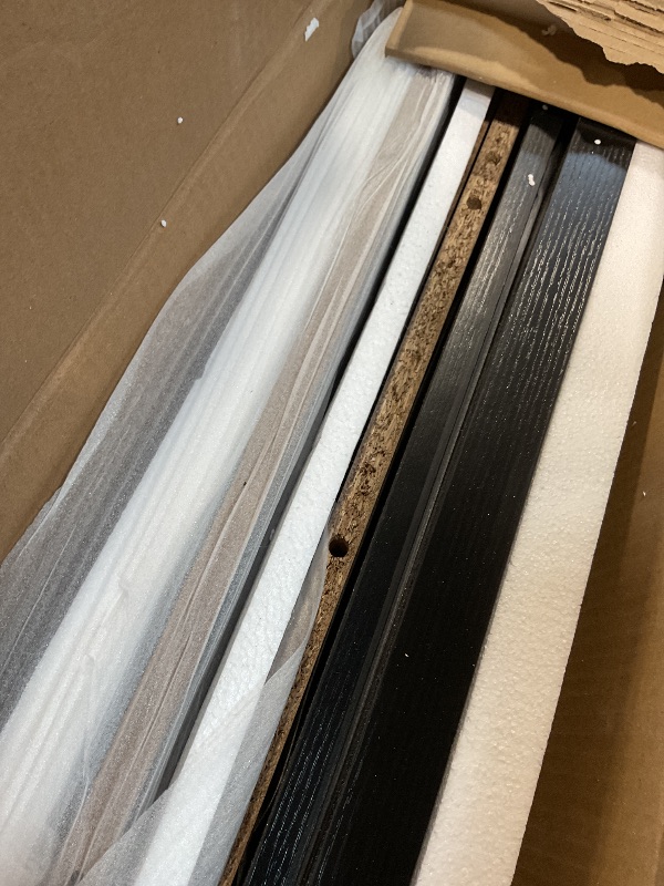 Photo 1 of **FOR PARTS ONLY/ HAS DAMAGED (BROKEN) PIECES** Garvee TV Stand for 75 Inch TV, Mid-Century Modern Entertainment Center with Storage Drawer, 70" TV Console with Open Shelves, Wood Media Console TV Cabinet for Living Room (Black)