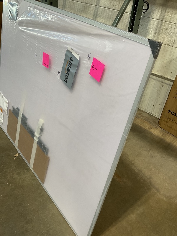 Photo 1 of **DENTS, SCRATCHES AND CRACKING**VIZ-PRO Dry Erase Board/Magnetic Whiteboard, 60 x 48 Inches, Large Wall Mounted Board for School Office and Home 5' x 4'