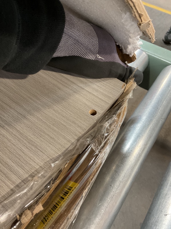 Photo 1 of **DAMAGE TO CORNERS. SELLING FOR PARTS. MISSING HARDWARE **BigPonPon 2-Tier Washer And Dryer Countertop With 2.75"H Guard,54"W x 27.5"D Laundry Countertop Cover With Non-Slip Pad,Large Space Laundry Topper For Folding Clothes Over Washer And Dryer-Stripe 