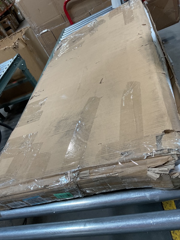 Photo 1 of **DAMAGE TO CORNERS. SELLING FOR PARTS. MISSING HARDWARE **BigPonPon 2-Tier Washer And Dryer Countertop With 2.75"H Guard,54"W x 27.5"D Laundry Countertop Cover With Non-Slip Pad,Large Space Laundry Topper For Folding Clothes Over Washer And Dryer-Stripe 