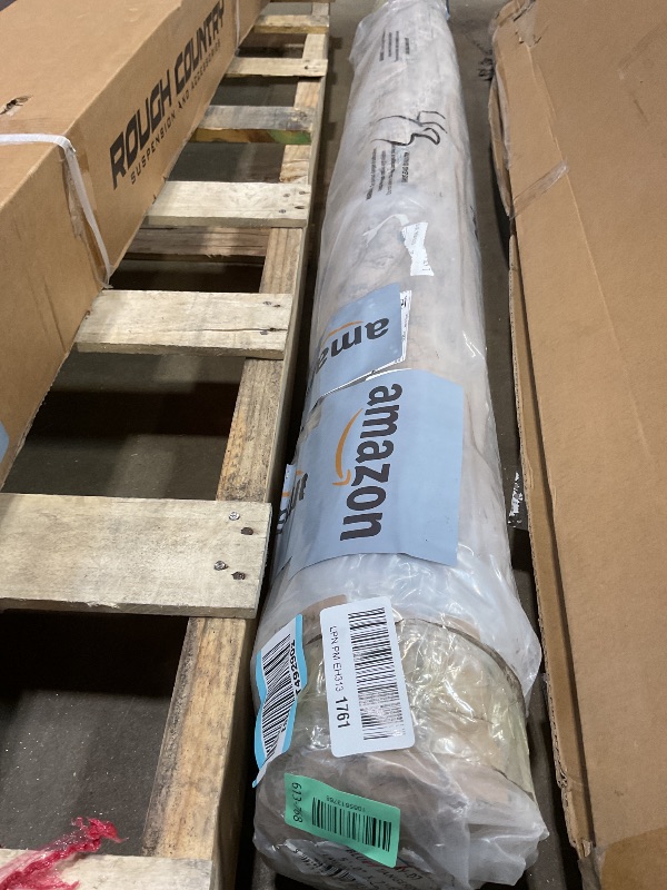 Photo 1 of ** HAS SMALL MATERIAL TEAR/ DIRTY FROM TRANSPORT** Layla Collection LAY-07 Blue/Tangerine 5'-0" x 7'-6" .13" Thick Area Rug, Soft, Durable, Vintage Inspired, Distressed, Low Pile, Non-Shedding, Easy Clean, Printed, Living Room Rug