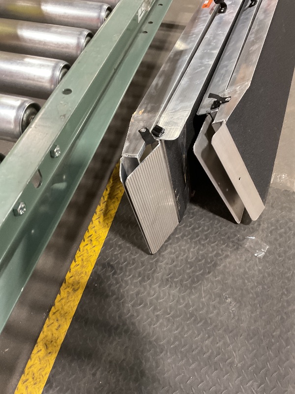 Photo 1 of **MISSING CAUTION STICKERS**FACHNUO 12 Feet Wheelchair Ramp with Support Legs, Folded Aluminum Handicap Ramps, Portable Detachable Wheel Chair Ramp for Home Steps, Stairs, Entry, Threshold, Doorways, 800LBS Capacity