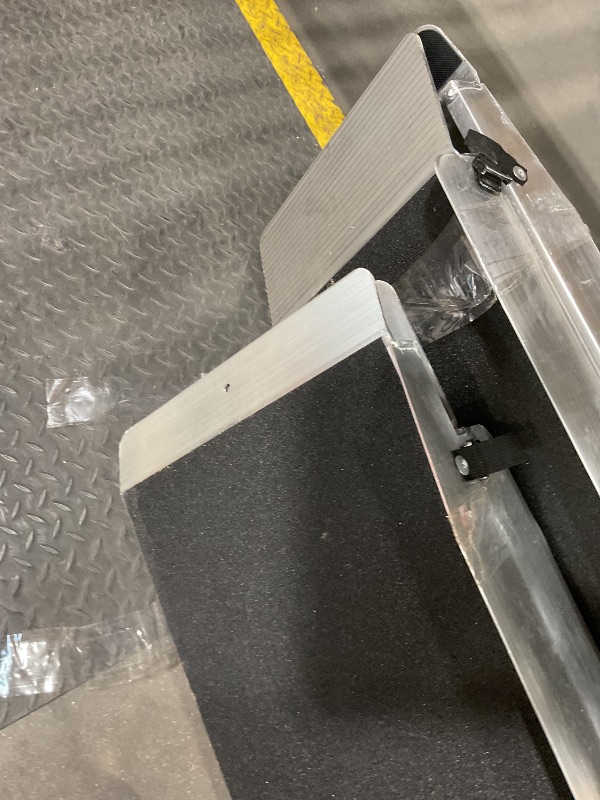 Photo 1 of **MISSING CAUTION STICKERS**FACHNUO 12 Feet Wheelchair Ramp with Support Legs, Folded Aluminum Handicap Ramps, Portable Detachable Wheel Chair Ramp for Home Steps, Stairs, Entry, Threshold, Doorways, 800LBS Capacity