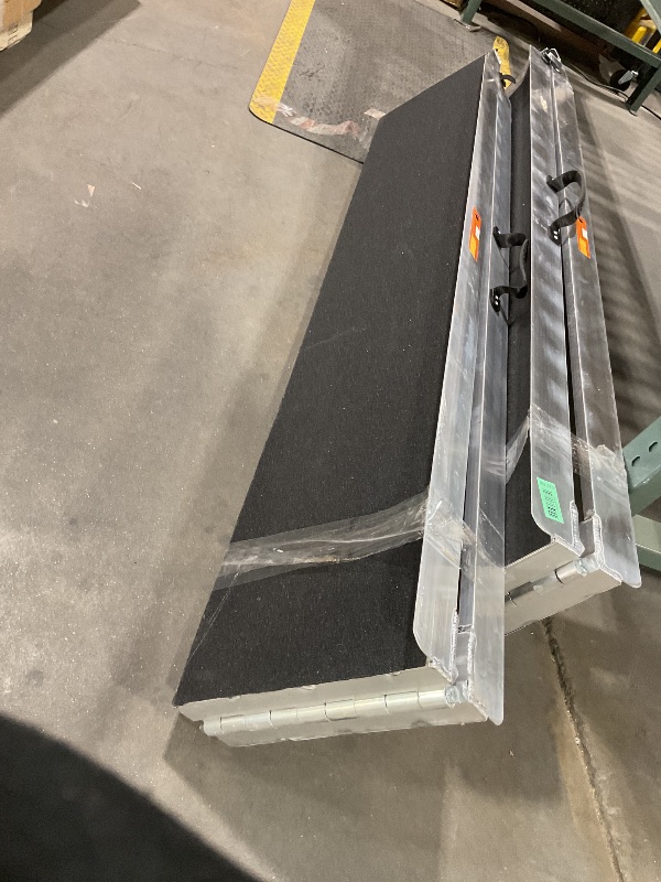 Photo 1 of **MISSING CAUTION STICKERS**FACHNUO 12 Feet Wheelchair Ramp with Support Legs, Folded Aluminum Handicap Ramps, Portable Detachable Wheel Chair Ramp for Home Steps, Stairs, Entry, Threshold, Doorways, 800LBS Capacity