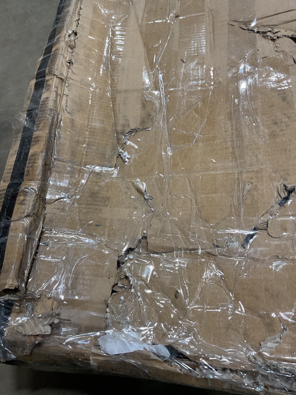 Photo 1 of **2 HOLES DAMAGE**Signature Design by Ashley Johnelle Farmhouse Coffee Table with Weathered Gray Finish, Gray