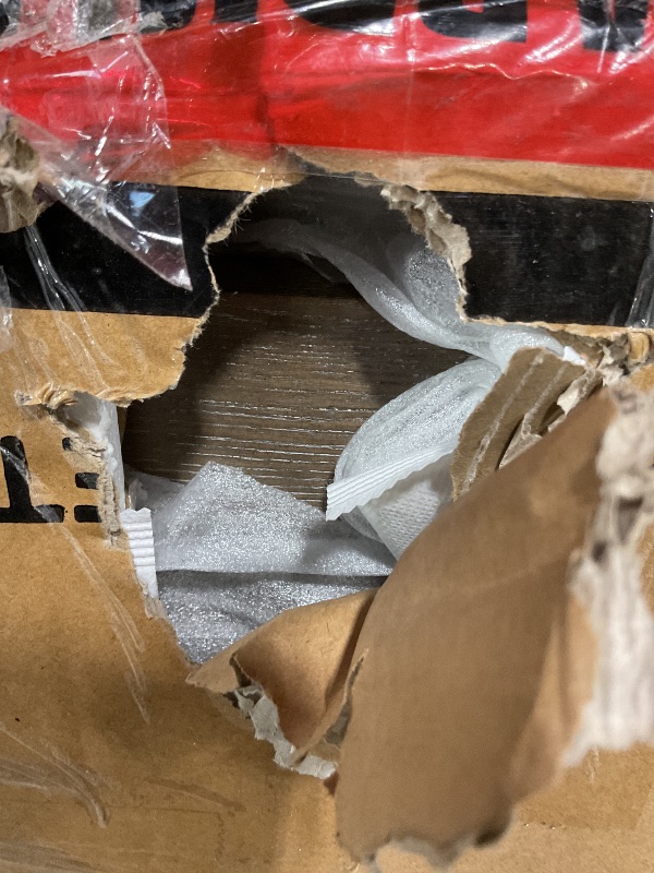 Photo 1 of **2 HOLES DAMAGE**Signature Design by Ashley Johnelle Farmhouse Coffee Table with Weathered Gray Finish, Gray