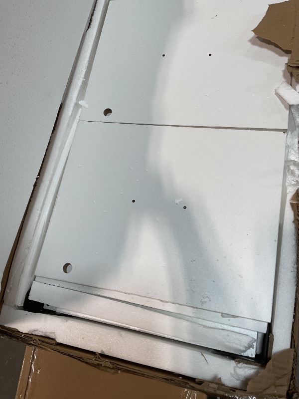 Photo 1 of **SCRAPES**VASAGLE 3-Drawer Vertical File Cabinet, Filing Cabinet for Home Office, Printer Stand, with 3 Lockable Drawers, Adjustable Hanging Rail, for A4 and Letter-Size Files, Cloud White UOFC055W14