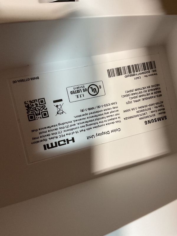Photo 1 of *NO DISPLAY. SELLING FOR PARTS**Samsung 57" Odyssey Neo G9 (G95NC) Series Dual 4K UHD 1000R Curved Gaming Monitor, 240Hz, 1ms with DisplayPort 2.1, Quantum Mini-LED, DisplayHDR 1000, AMD FreeSync Premium Pro, LS57CG952NNXZA