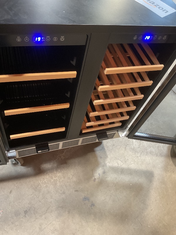 Photo 1 of **SCRATCHES/DENTS ON SIDE**30" Wine and Beverage Refrigerator - Dual Zone Wine and Beverage Cooler, Under Counter/Freestanding Wine and Beer Fridge Holds 29 Bottles & 110 Cans - Ideal for Home, Bar, and Office-Premium Cooling