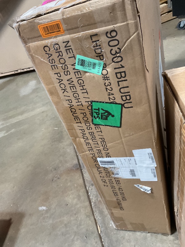 Photo 1 of **SELLING FOR PARTS AS PARTIAL SET. BOX B OF SET**Linon Lucy Capri Blue Nook 66.25 x 34.5 x 50.25