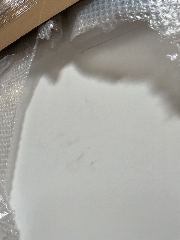 Photo 1 of **DIRT AND SCRATCH FROM TRANSPORT **BARNSMITH 36in x 80in Sliding Pocket Door, Track Hardware and Frame Kits with 2-Panel White Paintable Door Slab Included, Soft Close Mechanism, Durable and Smooth