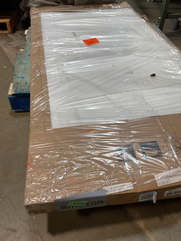 Photo 1 of **HOLE DAMAGE. SCRATCHES**BARNSMITH 72x80 in 5-Panel Bypass Sliding Closet Door, White Primed Door Slab with Bypass Closet Track Hardware Kits, Paintable and Lightweight