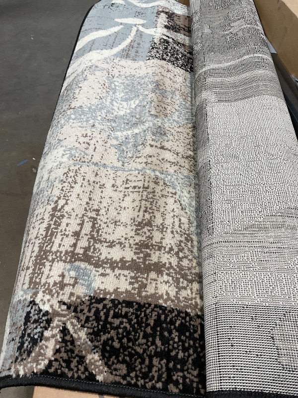 Photo 1 of **DIRT**Superior Indoor Area Rug, Jute Backed, Perfect for Office, Living/Dining Room, Bedroom, Kitchen, Hallway, Entryway, Floor, Modern Floral Patchwork Decor, Pastiche Collection, 5' x 8', Beige