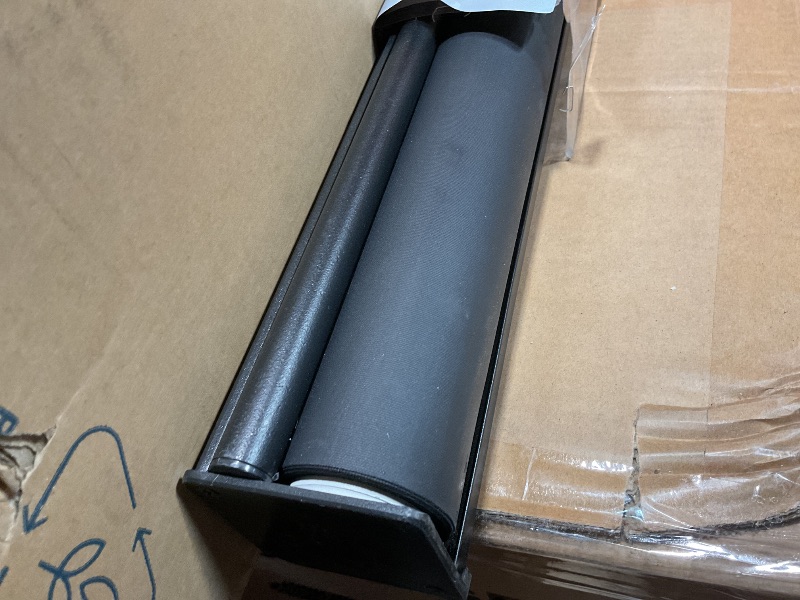 Photo 1 of **DIRT**SHADEMOON Blackout Cordless Roller Shades for Windows,Free-Stop System Blind with Valance,Pull Down Room Darkening Indoor Shades,Thermal Insulated UV Blocking Fabric,Home Office(Black,58" W x 72" H)