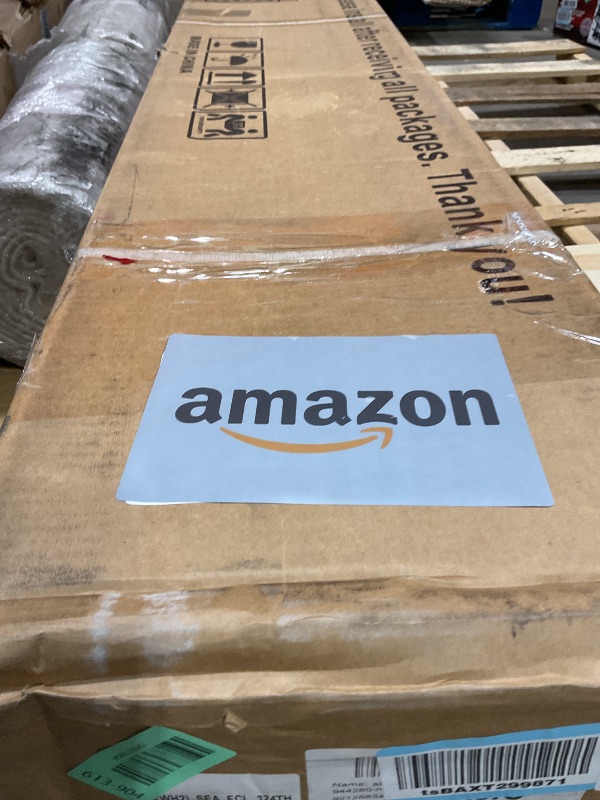 Photo 1 of **MAJOR DAMAGE TO ONE BIG PIECE. SELLING FOR PARTS** SmartStandard 36in x 96in Double MDF Sliding Barn Doors with 6.6FT Bypass Barn Door Hardware Kit, Save Space, Waterproof, Easy Install, Fit 60in-64in Openning, White