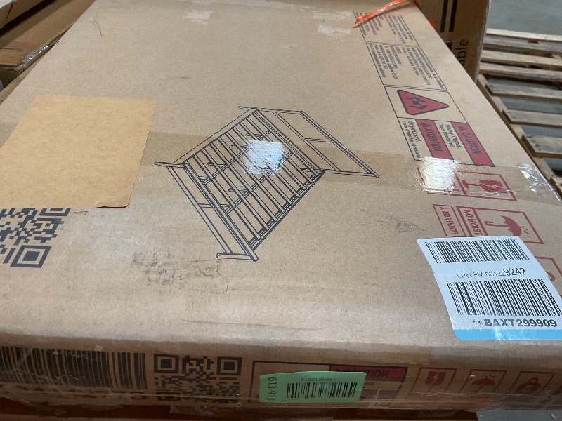 Photo 1 of **SELLING FOR PARTS AS PARTIAL SET. ONE OF TWO BOXES**Merax Modern Solid Wood King Size Platform Bed with Headboard,No Box Spring Needed,Easy Assembly,Natural