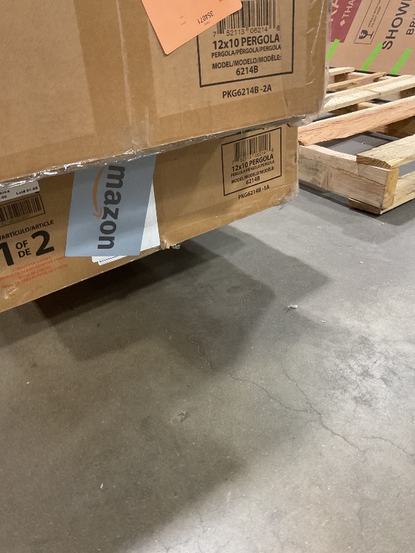 Photo 1 of **MINOR SCRAPE DAMAGE TO CORNER**Backyard Discovery Beaumont 12' x 10' Traditional Cedar Wood Pergola Kit with Trellis Roof, All-Season Durability, High-Wind Rating, PowerPort, Shade for Outdoor Patio, Deck, Garden, and Entertaining