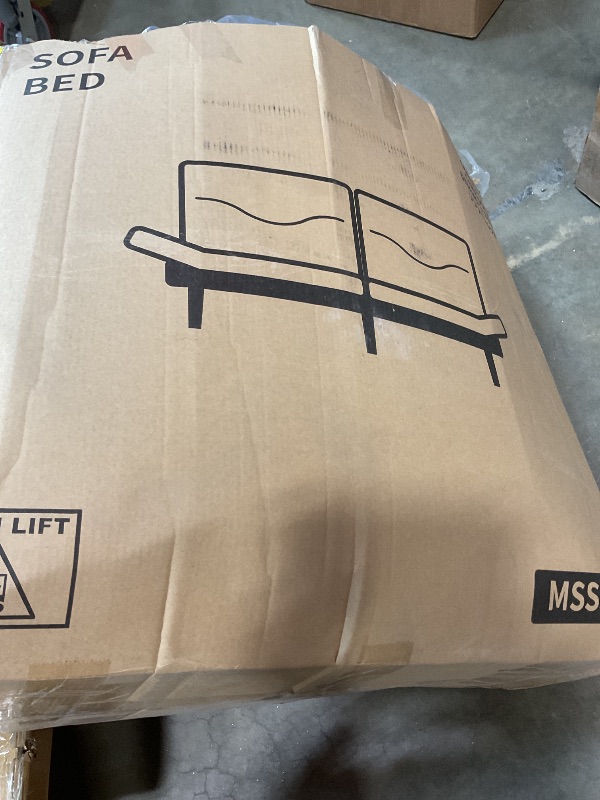 Photo 1 of **DIRT**Marsail Futon Sofa Bed, 66” Futon Couch with Adjustable Backrest & Armrests, Convertible Small Sleeper Sofa Bed for Small Apartments, Study Room, Office, Corduroy Loveseat, Black