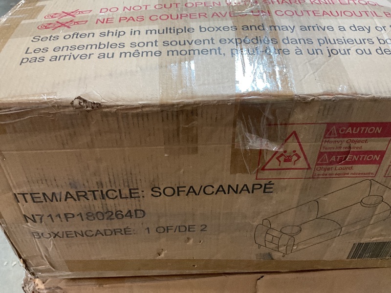 Photo 1 of **SELLING FOR PARTS AS PARTIAL SET. ONE BOX OF TWO**FANYE 83.9INCH Lovely & Comfy 3 Seater Sofa Couch, Modern Living Room Loveseat Seating Group Sofa&Couch,Thicker Cushion and Wider Armrsts with Side Pockets for Home Office Apartment