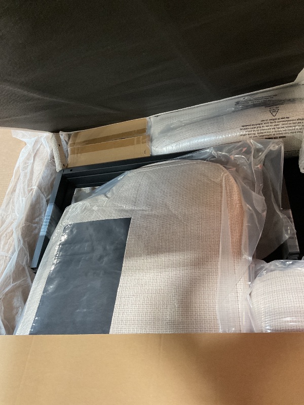 Photo 1 of **SELLING FOR PARTS AS PARTIAL SET. ONE BOX OF TWO**Marsail 89" Sofa Couch, 3-Seater Couches with Wide Armrests & Deep Cushions, Modern Linen Fabric Sofas for Living Room, Comfy Upholstered Couch with Removable Washable Covers, Beige