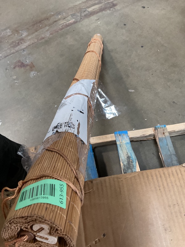 Photo 1 of **DIRT. SCRAPES. MISSING HARDWARE**Bamboo Blinds for Interior Windows, Easy to Install Bamboo Shades for Indoor Windows, Custom Roller Shades for Indoor Window and Outdoor Patio, 60" W x 48" H