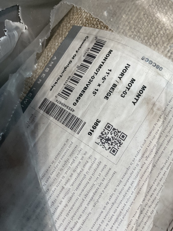 Photo 1 of **DIRT FROM TRANSPORT **Loloi Amber Lewis Monty Collection MOT-03 Ivory/Beige 11'-6" x 15', .50" Pile Height, Area Rug