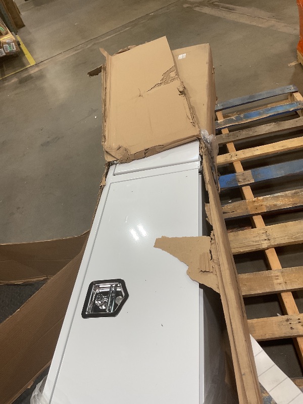 Photo 1 of ***MINOR SCRATCHES ****Buyers Products 1702850 White Steel Topsider Truck Box With T-Handle Latch, 16 x 13 x 88 Inch, Truck Tool Box For Storage And Organization, Lockable Tool Chest For Work Trucks