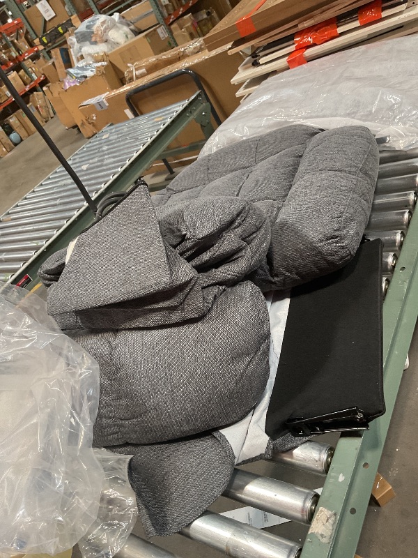 Photo 1 of ****TOP PIECES ONLY CAN BE USED FOR REPLACEMENT ***Eiayeebil Oversized Swivel Rocker Recliner Chair for Adult, Rock Recliner for 350lb Big Man, Extra Wide Manual Recliners, Overstuffed Soft Rocking Sofa Chair,Light Grey