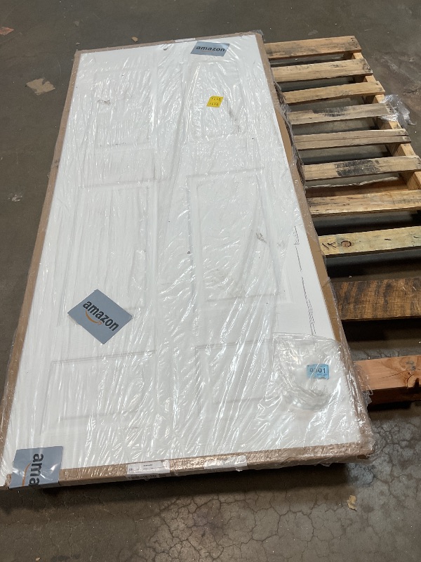 Photo 1 of ***BLACK MARKS***BARNSMITH 36x80 in Raised 6-Panel Textured White Primed Molded Door Slab, Classic Style Paintable Hollow Core Interior Door Panel, for Pocket, Swing, Sliding Door, Durable and Lightweight