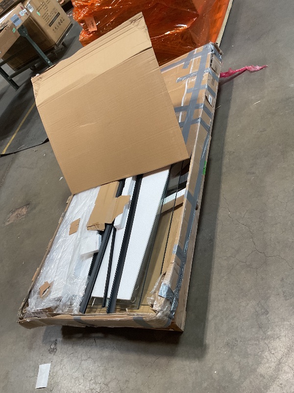 Photo 1 of ***ASSEMBLY PIECES MISSING*** Chabatree Shower Door 60" W x 76" H Frameless Sliding Shower Door,Frameless Shower Door with Sealing Strip and Waterproof Handle,5/16"(8mm) Clear Tempered Glass,Stainless Steel Hardware,Black