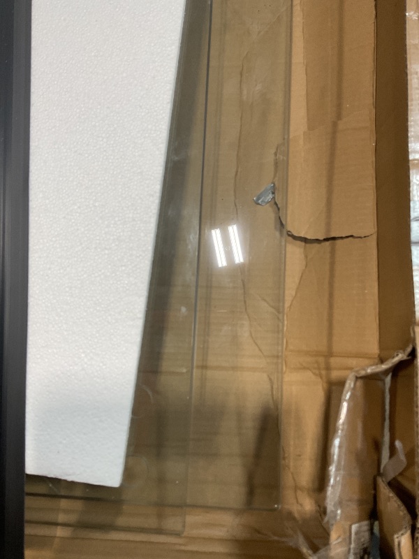 Photo 1 of ***ASSEMBLY PIECES MISSING*** Chabatree Shower Door 60" W x 76" H Frameless Sliding Shower Door,Frameless Shower Door with Sealing Strip and Waterproof Handle,5/16"(8mm) Clear Tempered Glass,Stainless Steel Hardware,Black