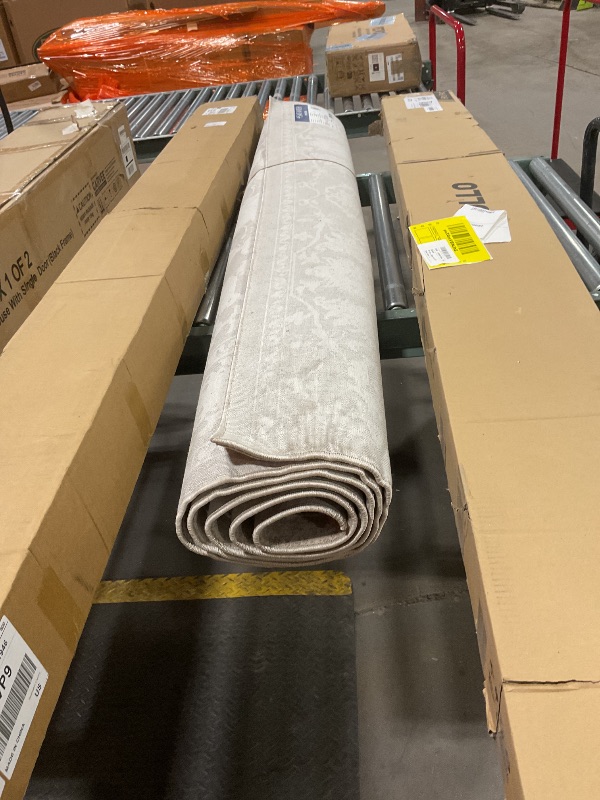 Photo 1 of ***MINOR WRINKLED EDGES** SAFAVIEH Area Rug 6x9 - Reflection Collection - Beige & Cream, Non-Shedding & Easy Cleaning, Ideal for Living Room, Bedroom, Dining Space (RFT665A)