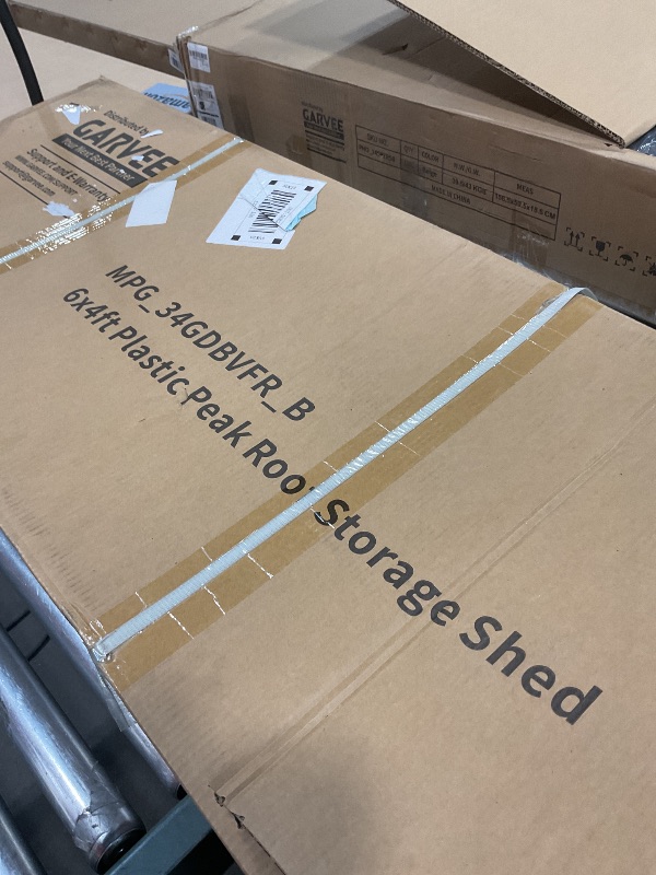 Photo 1 of ***ONLY ROOF PIECES*** Resin Outdoor Storage Sheds 6x4 ft, Upgraded Double-Wall Outdoor Plastic Shed with Window & Double Doors, Waterproof Lockable Garden Shed for Patio Furniture, Lawn Mower, Bike, and Tool Storage