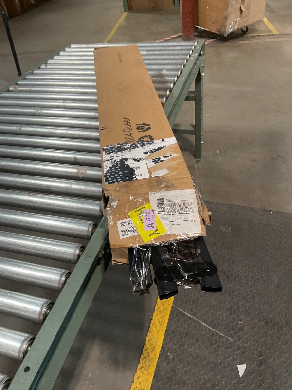 Photo 1 of ***OPENED BOX PIECES MAY BE MISSING***EMODA Queen Bed Frame No Box Spring Needed 18 Inch Heavy Duty Metal Tall Platform Bed Frame Queen Size with Large Storage Space, Easy Assembly, Black