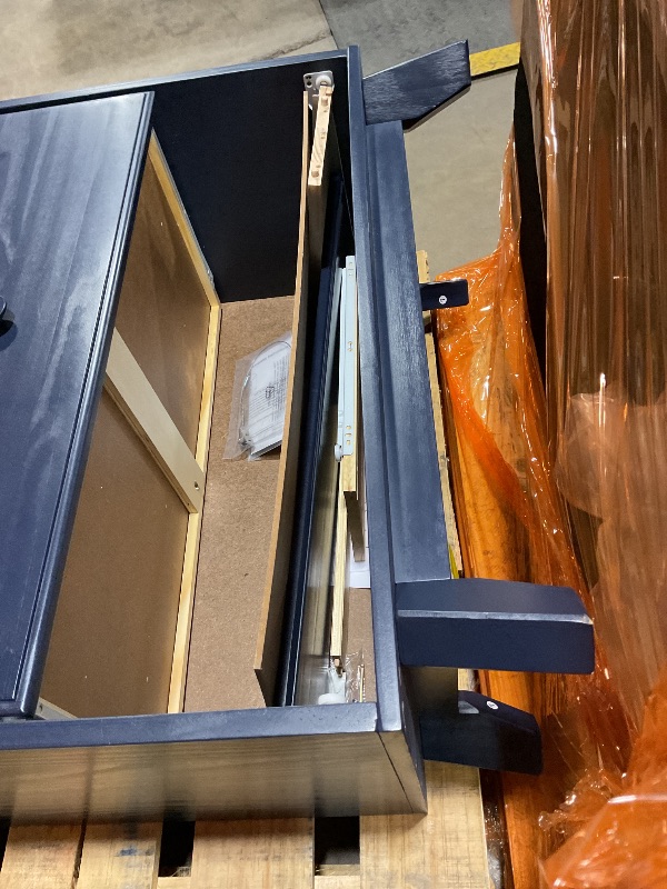 Photo 1 of **DRAWER NEEDS ASSEMBLY. ONE LOOSE DRAWER HANDLE. SCRAPES**Plank+Beam Solid Wood Classic 5-Drawer Solid Wood Dresser, Storage Dresser for Bedroom, Chest of Drawers, Blue