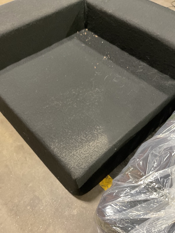 Photo 1 of **SELLING AS PARTIAL SET. DIRT**108" Cloud Modular Sectional Couch with L-Shape Chaise, Modern Sectional Sofa with Deep Seat Couch, Ultra Soft Knit Fabric Couches for Living Room, No Assembly Required, Left Facing Chaise (Black)