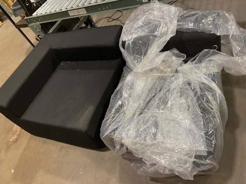 Photo 1 of **SELLING AS PARTIAL SET. DIRT**108" Cloud Modular Sectional Couch with L-Shape Chaise, Modern Sectional Sofa with Deep Seat Couch, Ultra Soft Knit Fabric Couches for Living Room, No Assembly Required, Left Facing Chaise (Black)