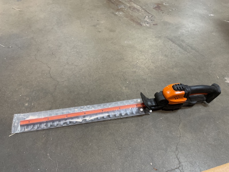 View 1 of **NO BATTERY**Worx WG261 20 Volt Power Share Cordless Battery 22 Inch Hedge Trimmer, Orange